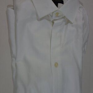 BANANA REPUBLIC NON-IRON SLIM FIT Men's Shirt 14-14 12 Small White Shirt